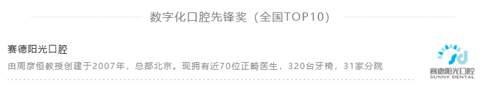 数字化口腔先锋奖（全国TOP10）